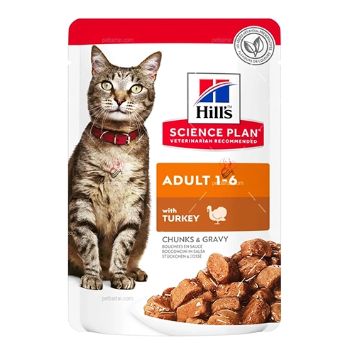 پوچ گربه بالغ هیلز طعم بوقلمون