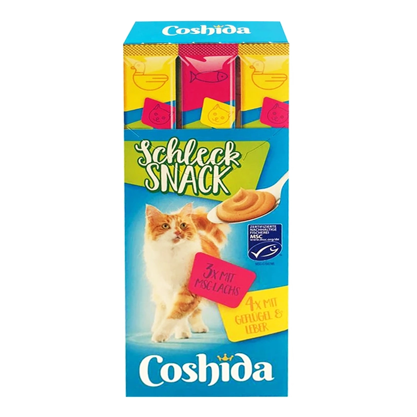 بستنی گربه کوشیدا طعم مرغ و جگر و سالمون نروژی ۱۱۲ گرمی