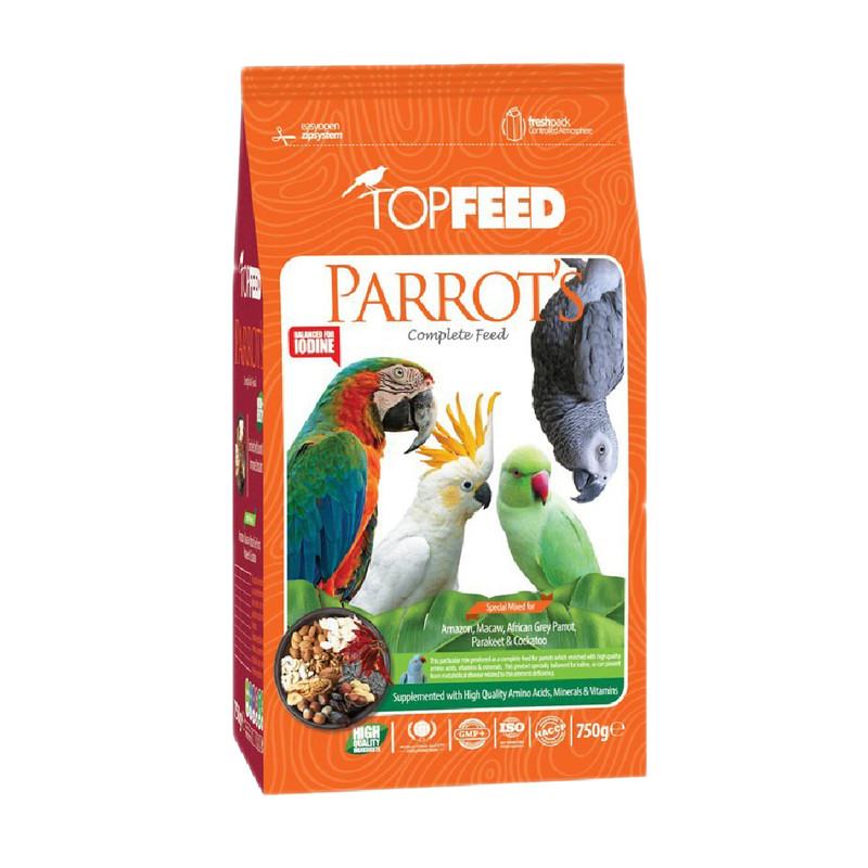 غذای خشک طوطی سانان تاپ فید مدل Parrot Complete Feed وزن 750 گرم