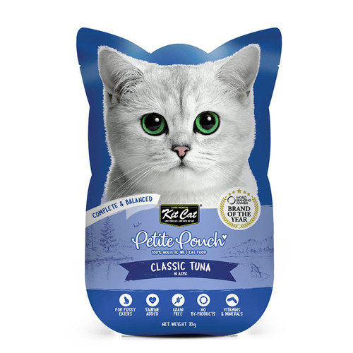 پوچ گربه کیت کت مدل Petite طعم ماهی تن کلاسیک وزن 70 گرم