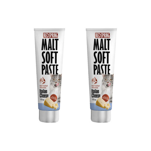 خمیر مالت گربه رداسپرینگ مدل Malt Soft Paste Cheese با طعم پنیر بسته 2 عددی