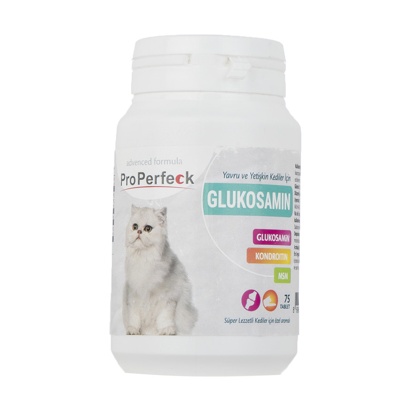 قرص مکمل گلوکوزامین گربه پروپرفک مدل Advanced formula بسته 75 عددی