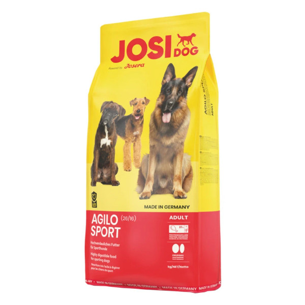 غذای خشک سگ بالغ جوسرا مدل Josidog Agilo Sport فعال و پرتحرک با طعم گوشت وزن 15 کیلوگرم