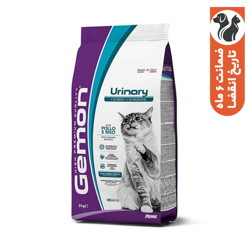 غذای خشک گربه مونژ مدل جمون Gemon Urinary با طعم مرغ و برنج وزن 7 کیلوگرم