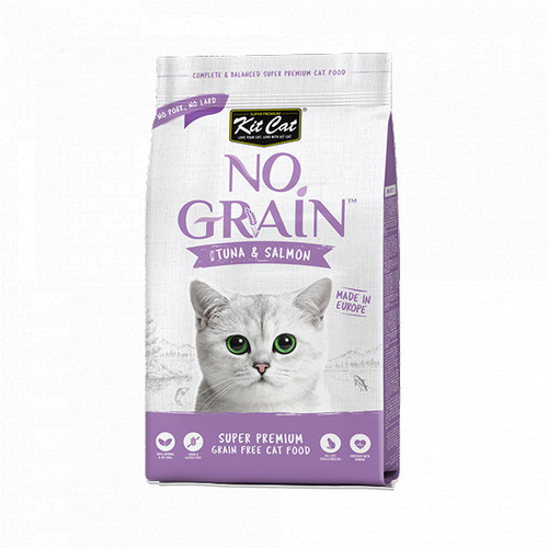 غذای خشک گربه بالغ کیت کت مدل No Grain Tuna & Salmon طعم ماهی تن و سالمون وزن 10 کیلوگرم