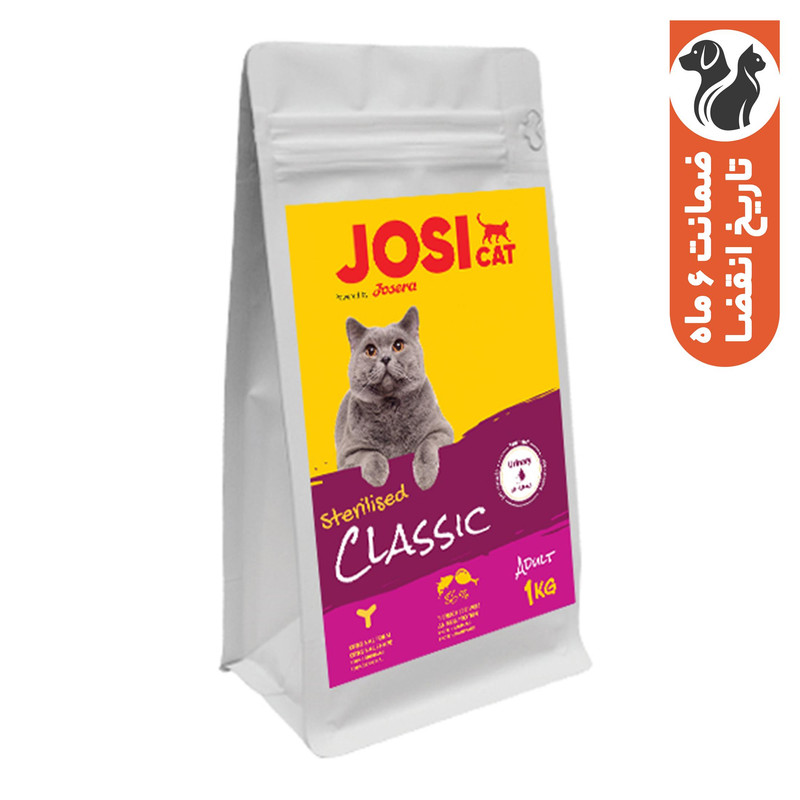 غذای خشک گربه بالغ جوسرا مدل Josicat Classic با طعم ماهی سالمون وزن 1 کیلوگرم