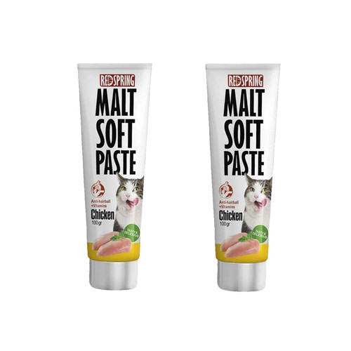 خمیر مالت گربه رداسپرینگ مدل Malt Soft Paste Chicken با طعم مرغ بسته 2 عددی