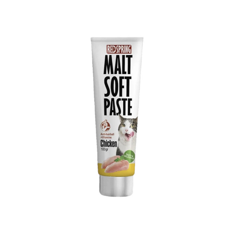 خمیر مالت گربه رداسپرینگ مدل Malt Soft Paste Chicken با طعم مرغ بسته 2 عددی