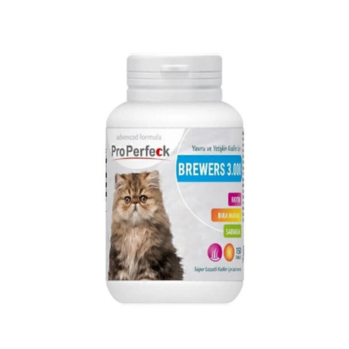 قرص مکمل پروپرفک گربه Brewers Tablet تقویت پوست و مو بسته 150 عددی