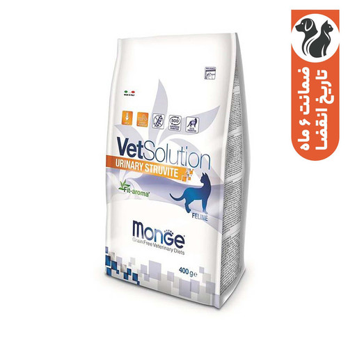 غذای خشک گربه مونژ مدل Monge Urinary Struvit مناسب دفع سنگ ادراری وزن 400 گرم