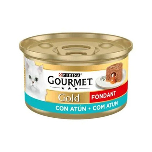 کنسرو غذای گربه بالغ گورمت مدل Gold Fondant طعم ماهی تن وزن 85 گرم