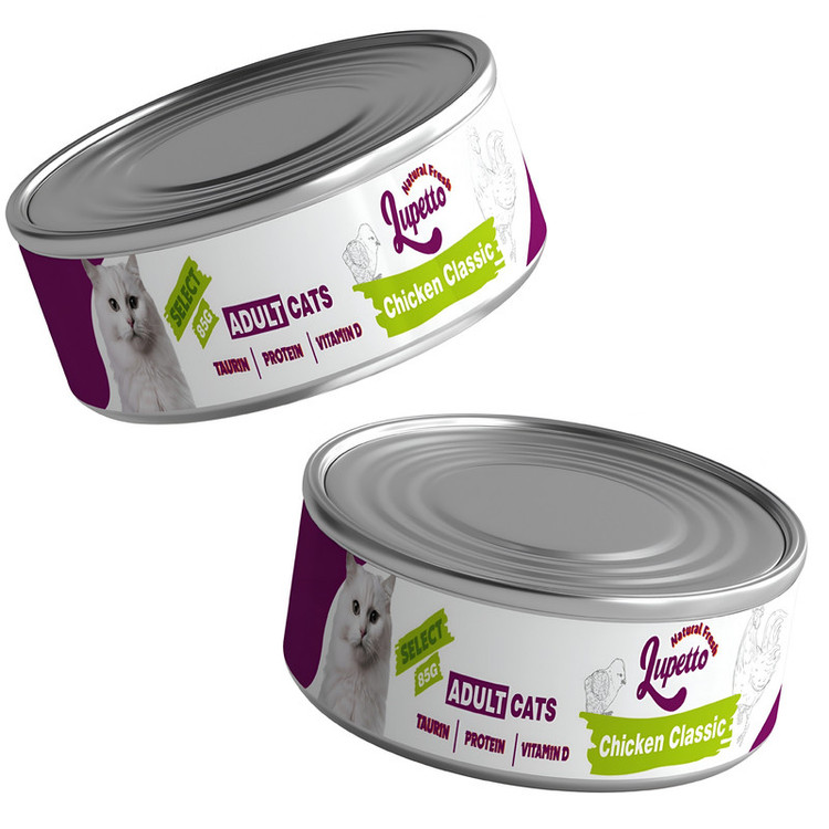 کنسرو غذای گربه بالغ لوپتو مدل پته طعم مرغ کلاسیک وزن 85 گرم