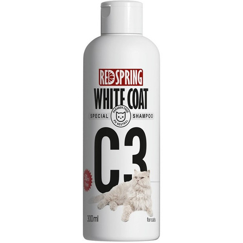 شامپو گربه رداسپرینگ مدل White Coat Shampoo C3 حجم 300 میلی لیتر