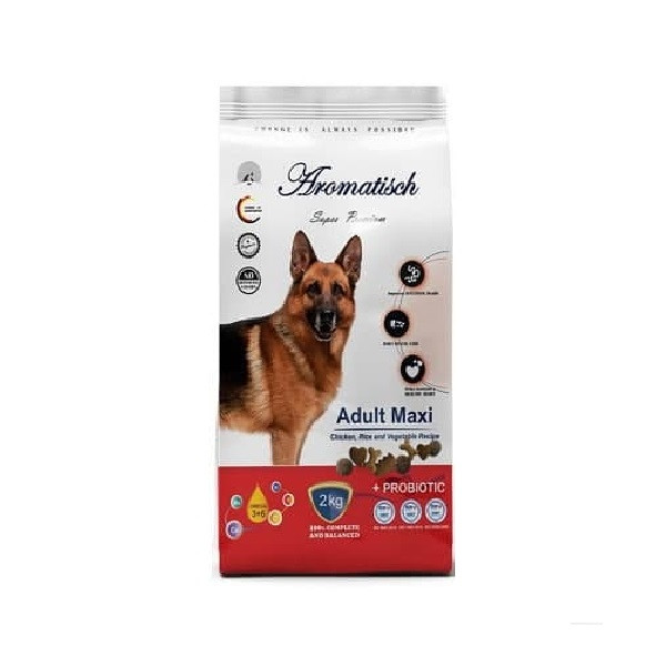 غذای خشک سگ آروماتیش مدل Adult maxi beef وزن 2 کیلوگرم