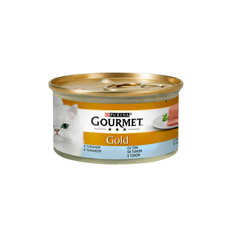 کنسرو غذا گربه گورمت مدل طعم گوشت و ماهی تن وزن 85 گرم