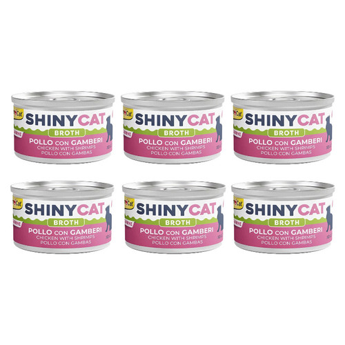 کنسرو غذای گربه بالغ جیم کت مدل Cat Food Chicken & Shrimp in Sauce طعم مرغ و میگو وزن 70 گرم بسته 6 عددی