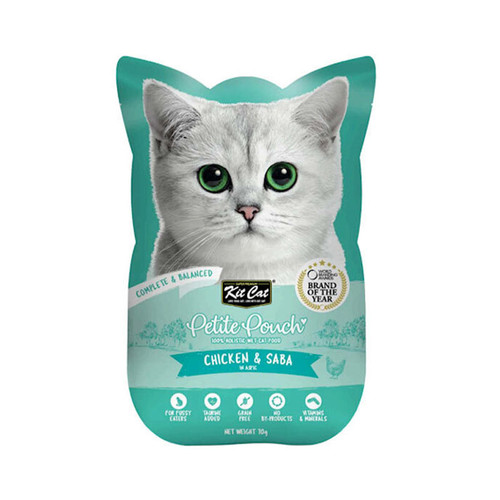 پوچ گربه کیت کت مدل Petite طعم مرغ و ماهی صبا وزن 70 گرم